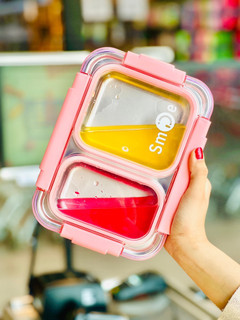 لانچ باکس و ظرف غذای دو خانه smile