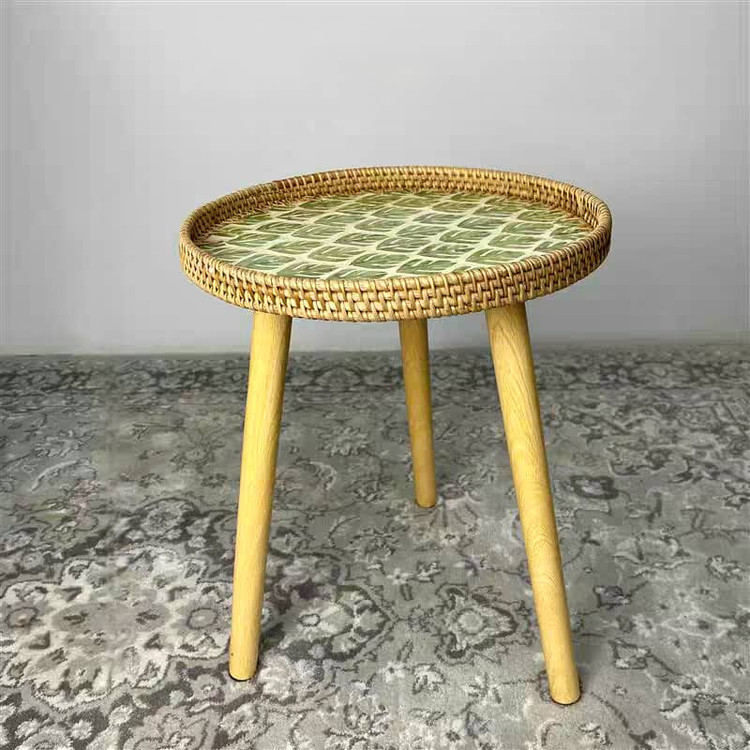 میز عسلی راتان وسط صدف وارداتی